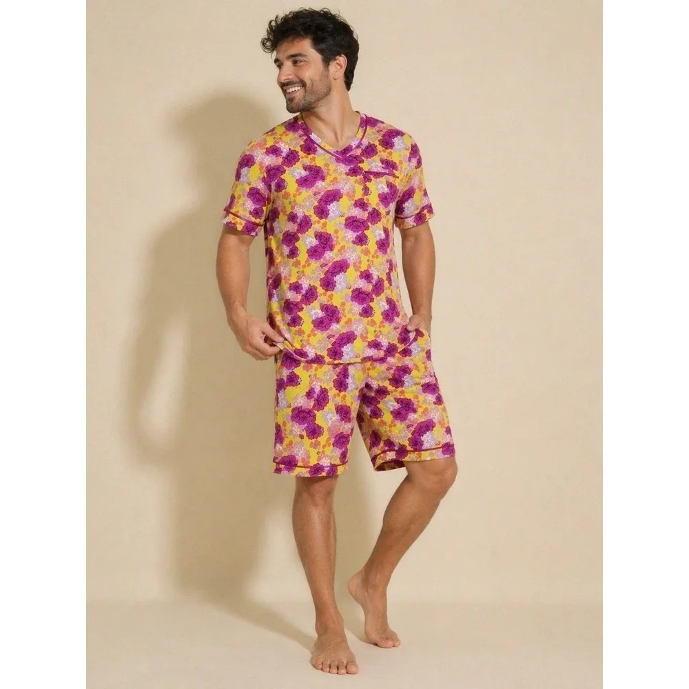 Luxury Cosabella‎ Men's Floral Lounge & Pajama Set Size M